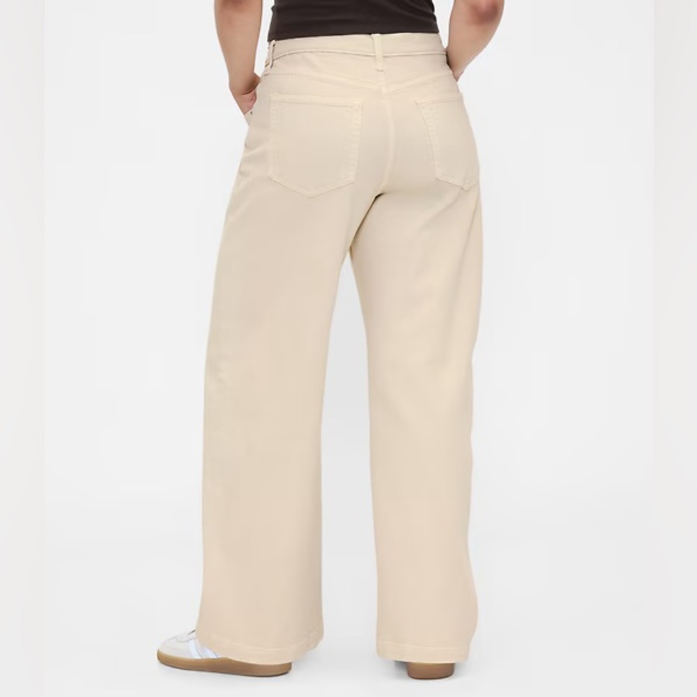 Gap High Rise Stride Wide-Leg Jeans in Pebble - Picture 4 of 10